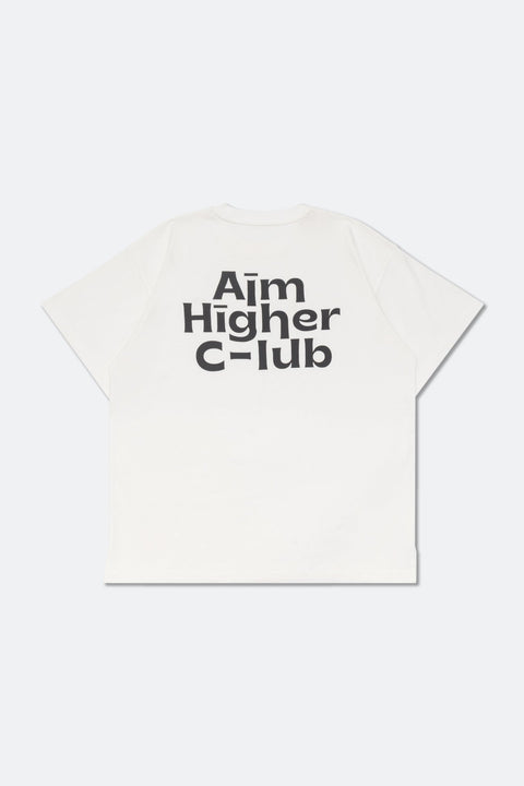 Aim Higher Club Logo Tee/ White - GROGROCERY