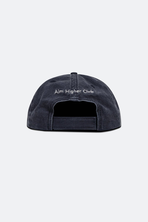 Aim Higher Club Retro Oval Logo Cap/ Light Washed Navy - GROGROCERY