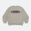 Aim Higher Club Retro Oval Logo Crewneck Sweatshirt/ Sand Grey - GROGROCERY