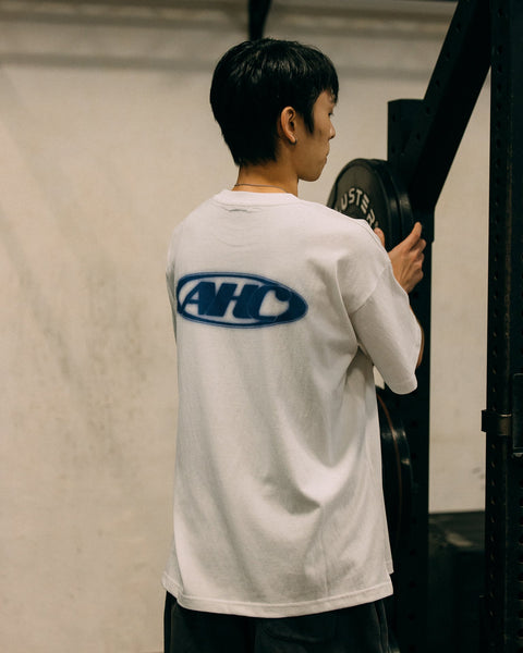 Aim Higher Club Retro Oval Logo Tee/ Off White - GROGROCERY