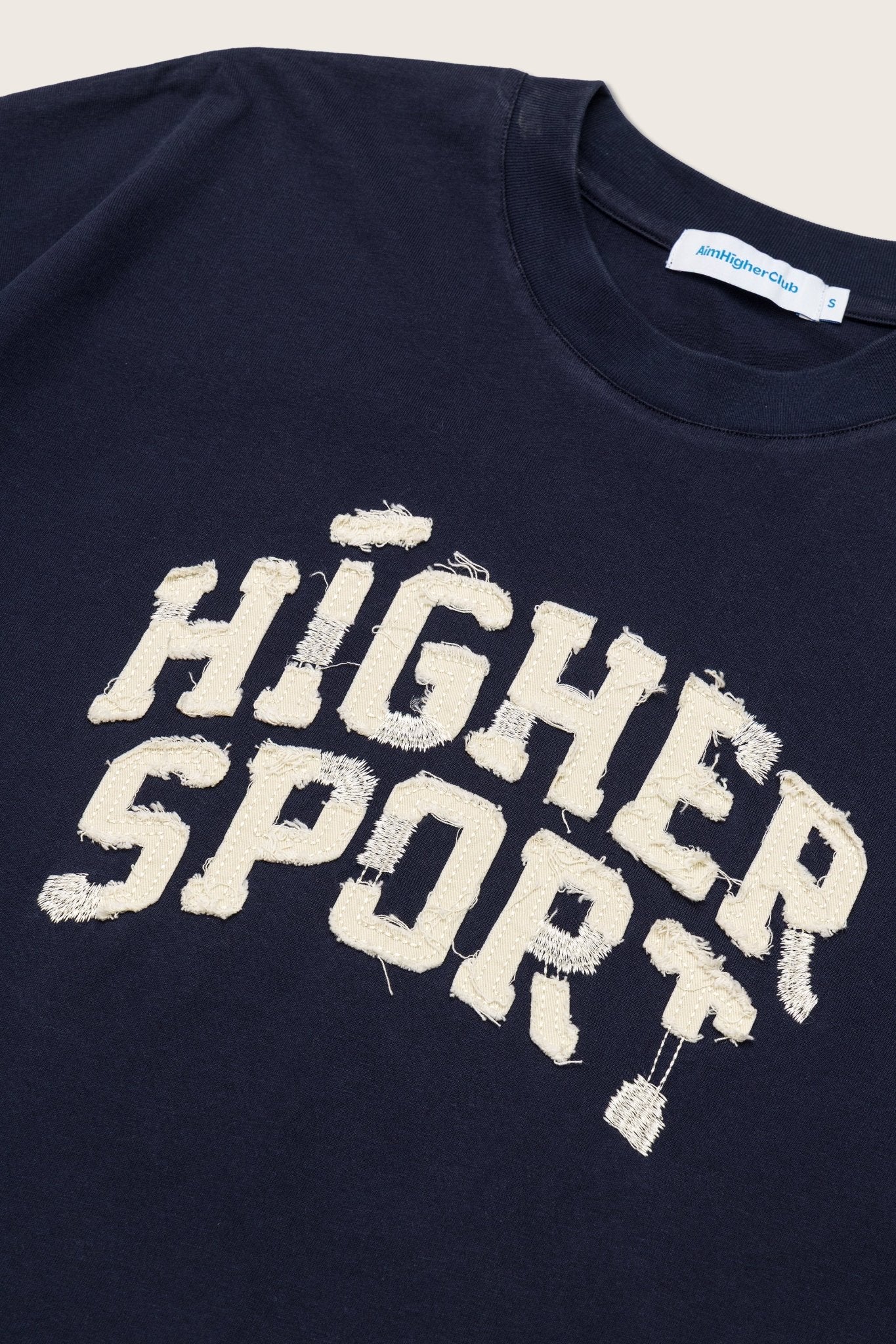 Aim Higher Club Sport Distressed Unisex Tee/ Navy - GROGROCERY