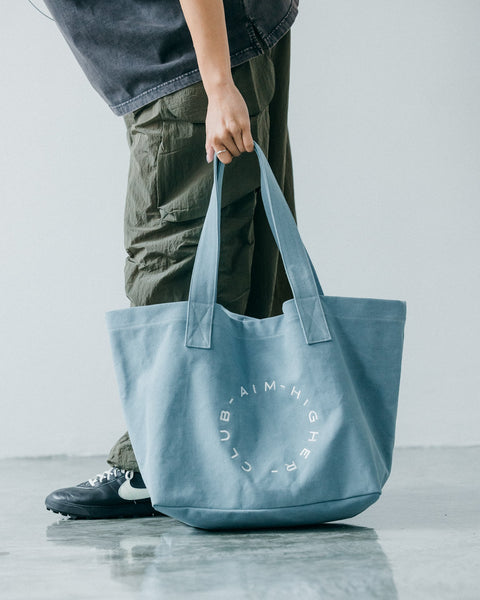 Aim Higher Club Tote Bag/ Water Blue - GROGROCERY