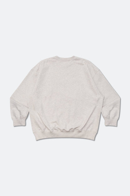 Aim Higher Club Unisex College Badge Crewneck Sweatshirt/ Oat - GROGROCERY