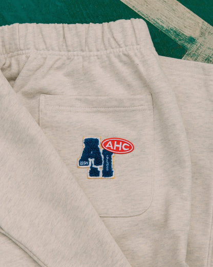 Aim Higher Club Unisex College Badge Sweatpants / Oat - GROGROCERY