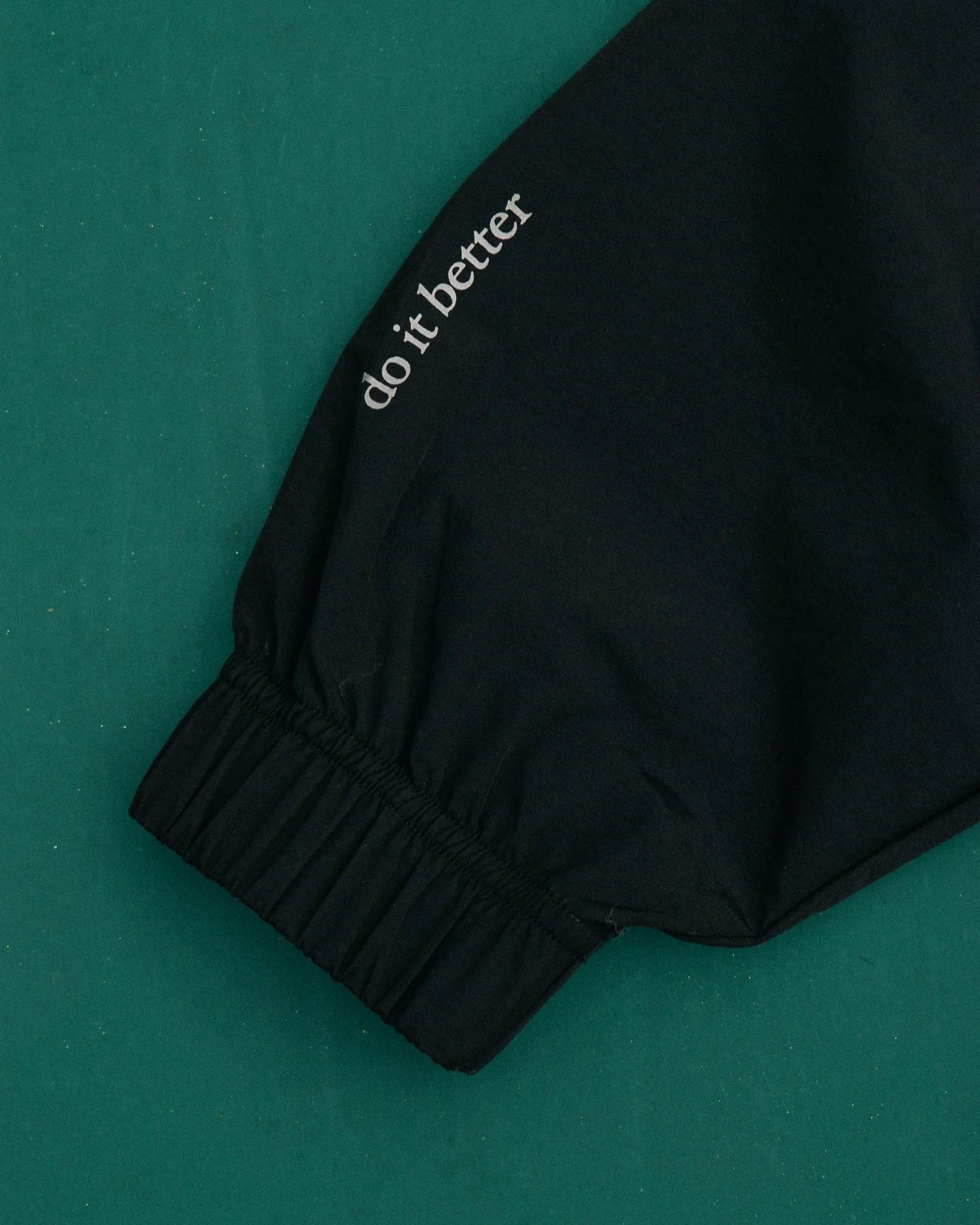 Aim Higher Club Unisex College Emblem Reflective Half Zip Windbreaker/ Black - GROGROCERY