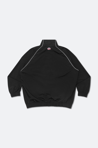 Aim Higher Club Unisex College Emblem Reflective Half Zip Windbreaker/ Black - GROGROCERY