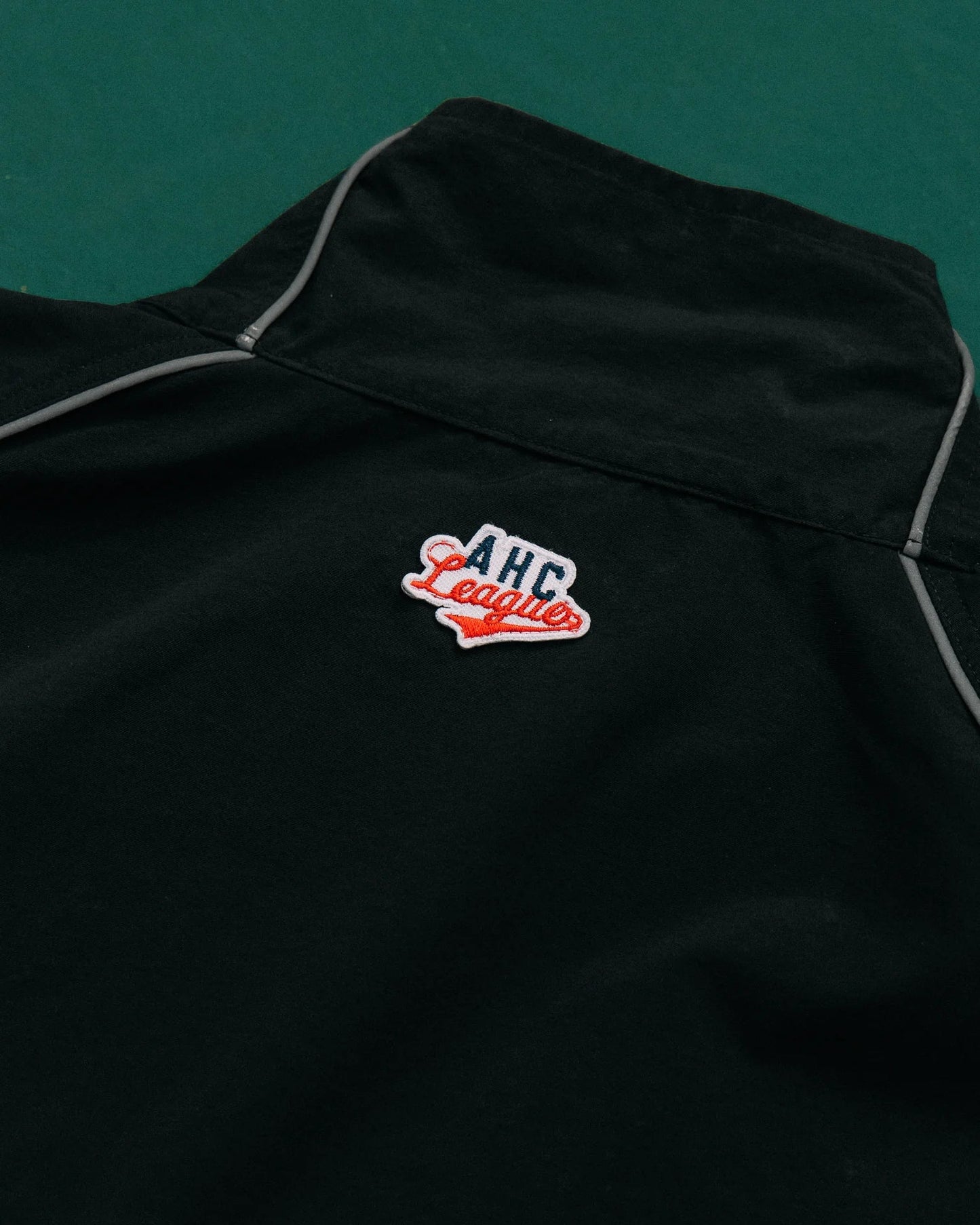 Aim Higher Club Unisex College Emblem Reflective Half Zip Windbreaker/ Black - GROGROCERY