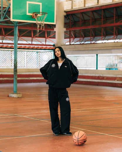 Aim Higher Club Unisex College Emblem Reflective Track Pants/ Black - GROGROCERY