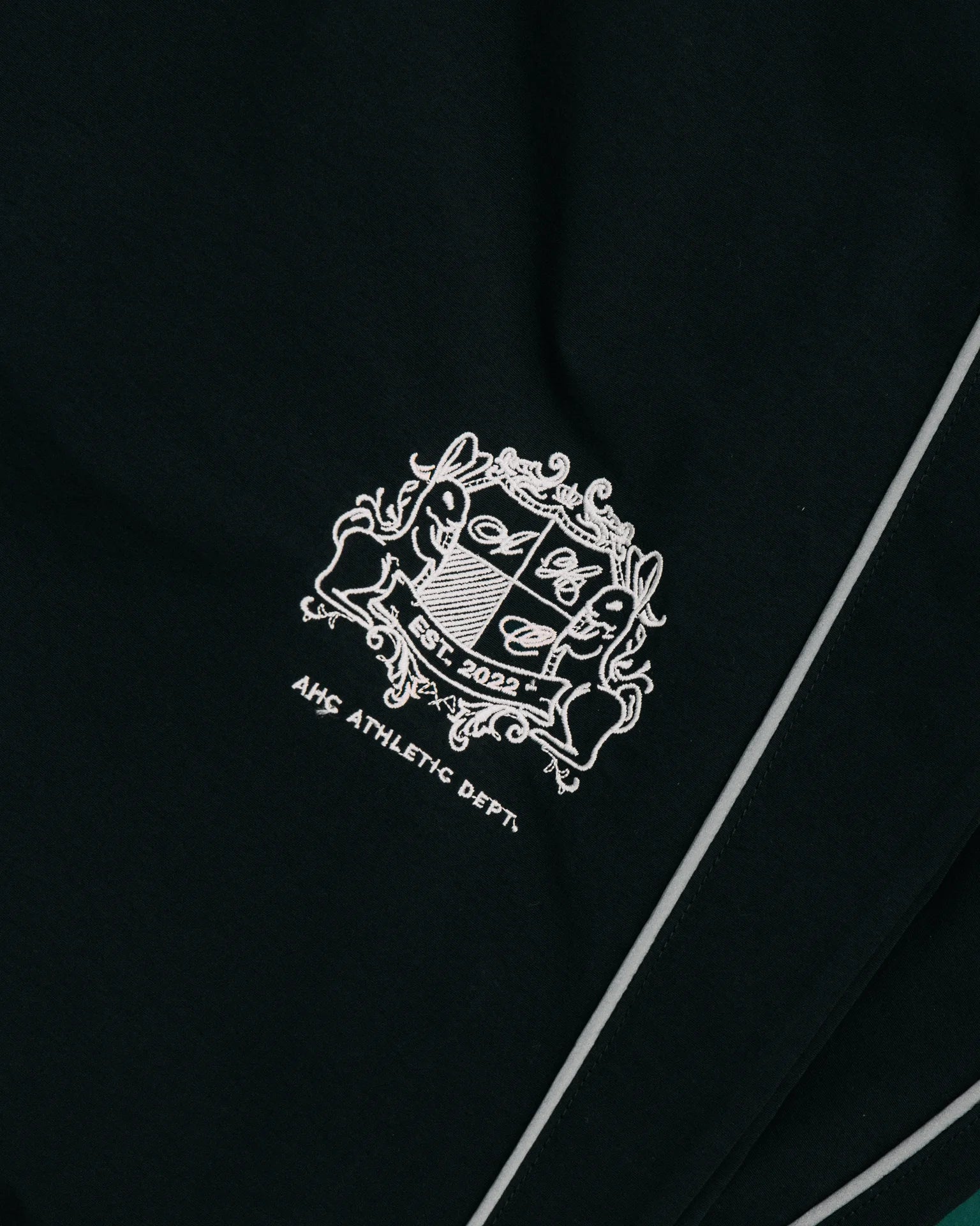 Aim Higher Club Unisex College Emblem Reflective Track Pants/ Black - GROGROCERY