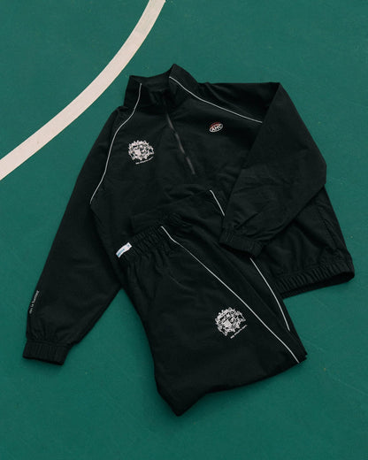 Aim Higher Club Unisex College Emblem Reflective Track Pants/ Black - GROGROCERY