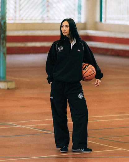 Aim Higher Club Unisex College Emblem Reflective Track Pants/ Black - GROGROCERY