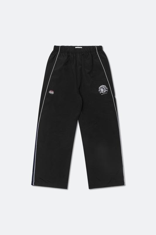 Aim Higher Club Unisex College Emblem Reflective Track Pants/ Black - GROGROCERY