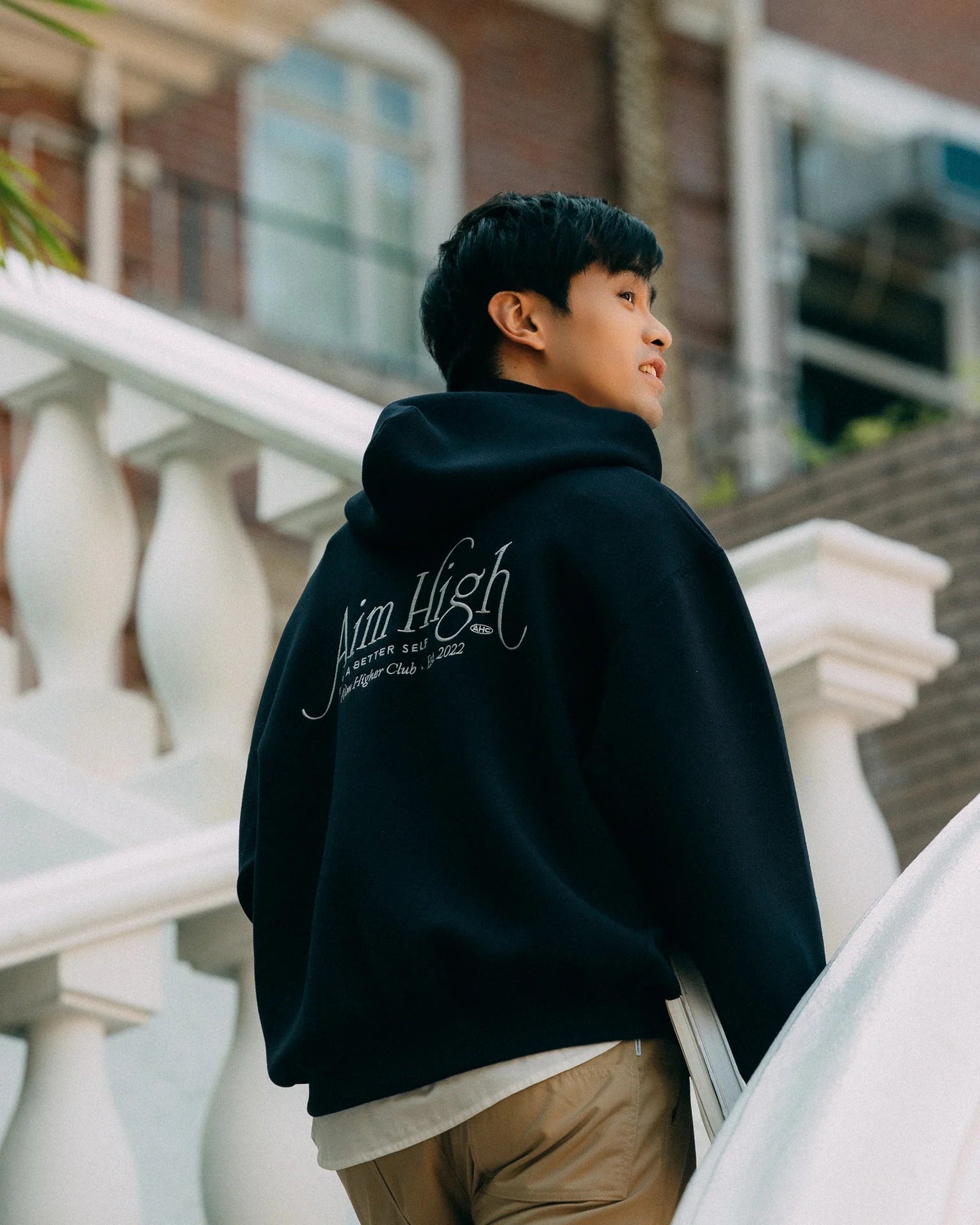 Aim Higher Club Unisex Faculty of Sports Emblem Soft Hoodie/ Navy - GROGROCERY