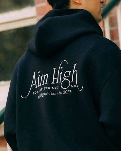 Aim Higher Club Unisex Faculty of Sports Emblem Soft Hoodie/ Navy - GROGROCERY