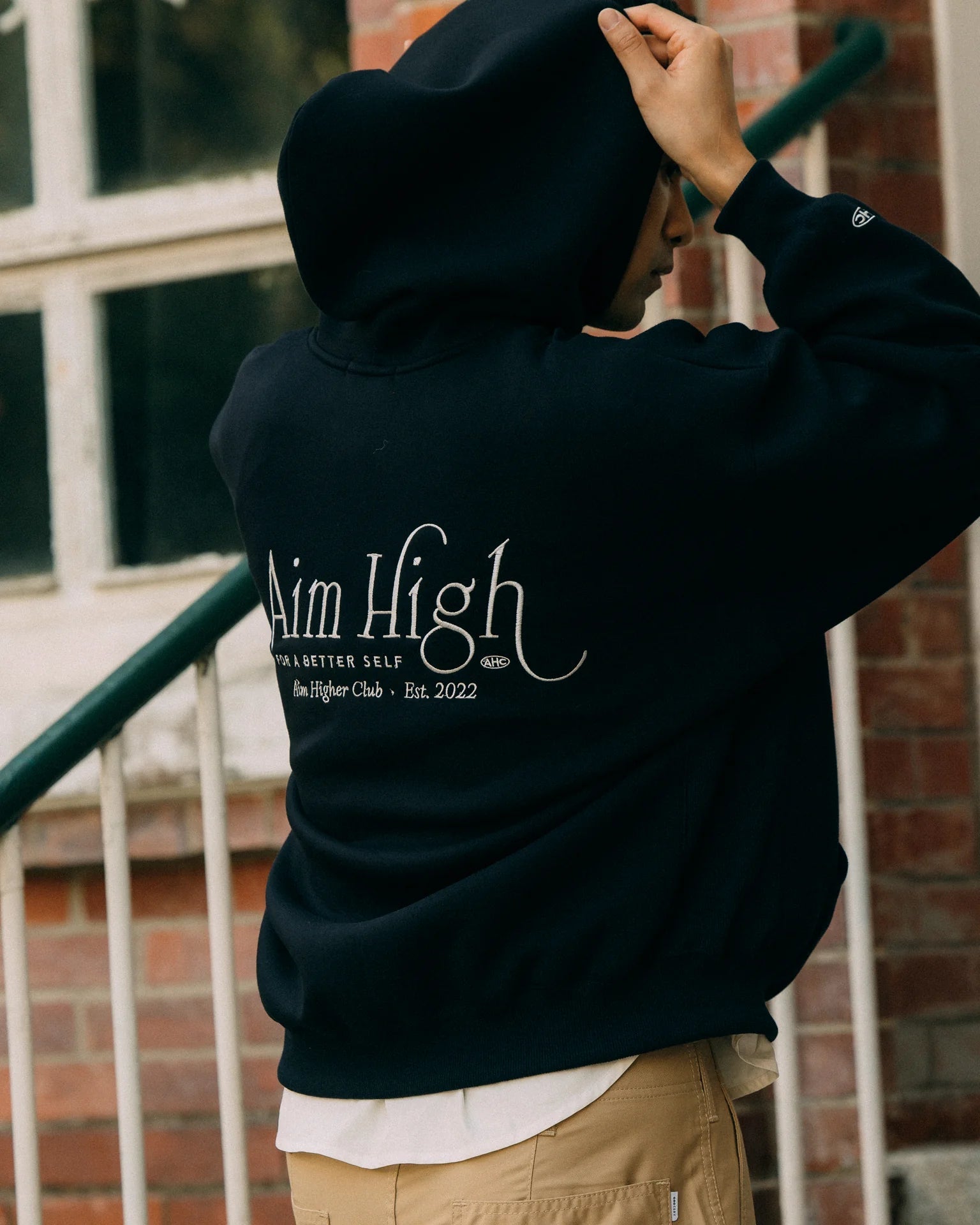 Aim Higher Club Unisex Faculty of Sports Emblem Soft Hoodie/ Navy - GROGROCERY