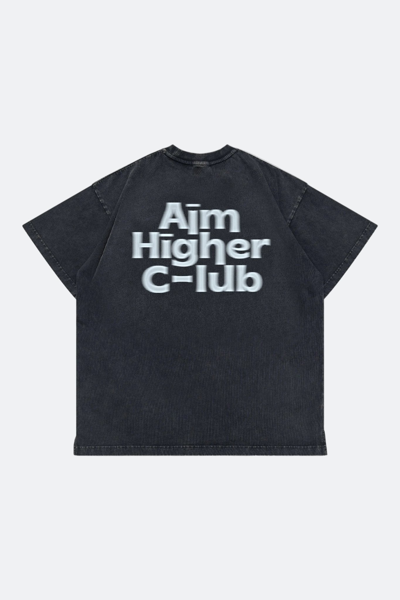 Aim Higher Club Unisex Logo Motion Tee/ Washed Charcoal - GROGROCERY
