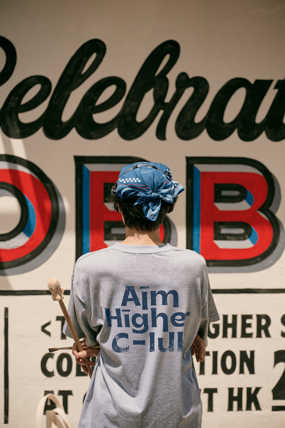 Aim Higher Club Unisex Logo Tee/ Flecking Grey - GROGROCERY