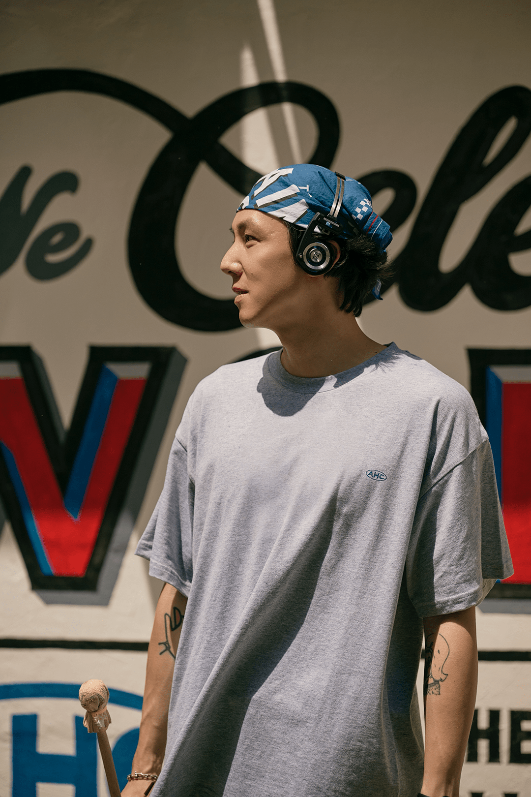 Aim Higher Club Unisex Logo Tee/ Flecking Grey - GROGROCERY