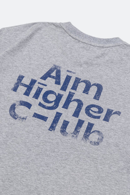 Aim Higher Club Unisex Logo Tee/ Flecking Grey - GROGROCERY
