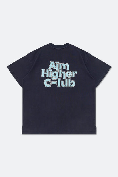 Aim Higher Club Unisex Logo Tee/ Navy - GROGROCERY