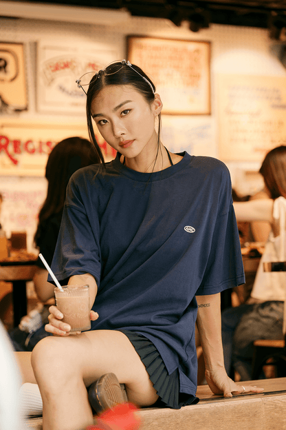 Aim Higher Club Unisex Logo Tee/ Navy - GROGROCERY