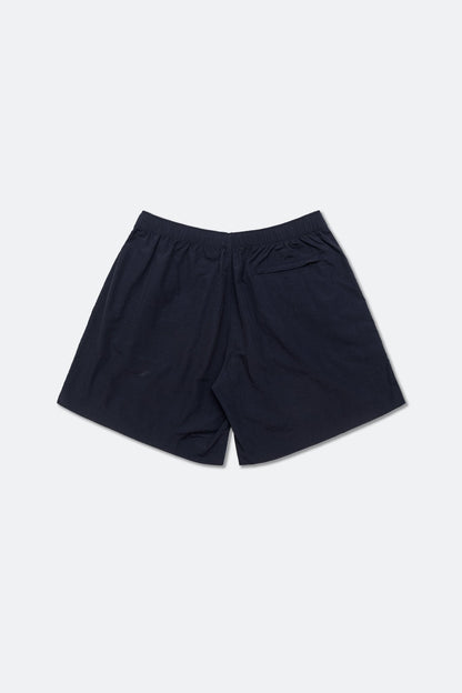 Aim Higher Club Unisex Retro Oval Logo Nylon Shorts/ Navy - GROGROCERY