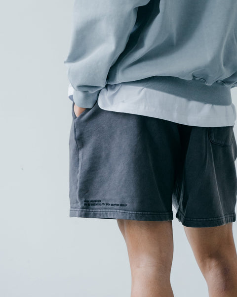 Aim Higher Club Unisex Sweat Shorts/ Washed Charcoal Navy - GROGROCERY