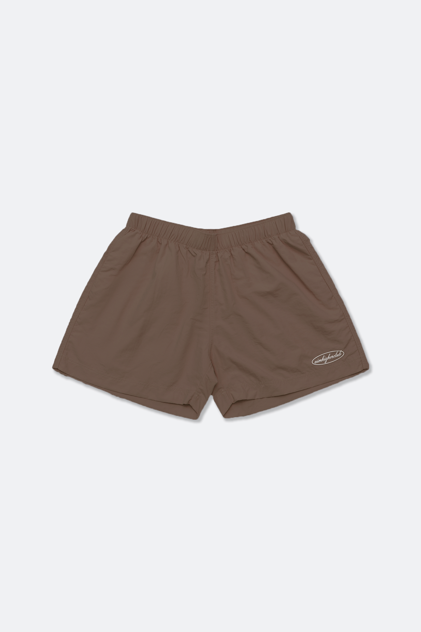 Aim Higher Club Women Oval Logo Nylon Shorts/ Brown - GROGROCERY