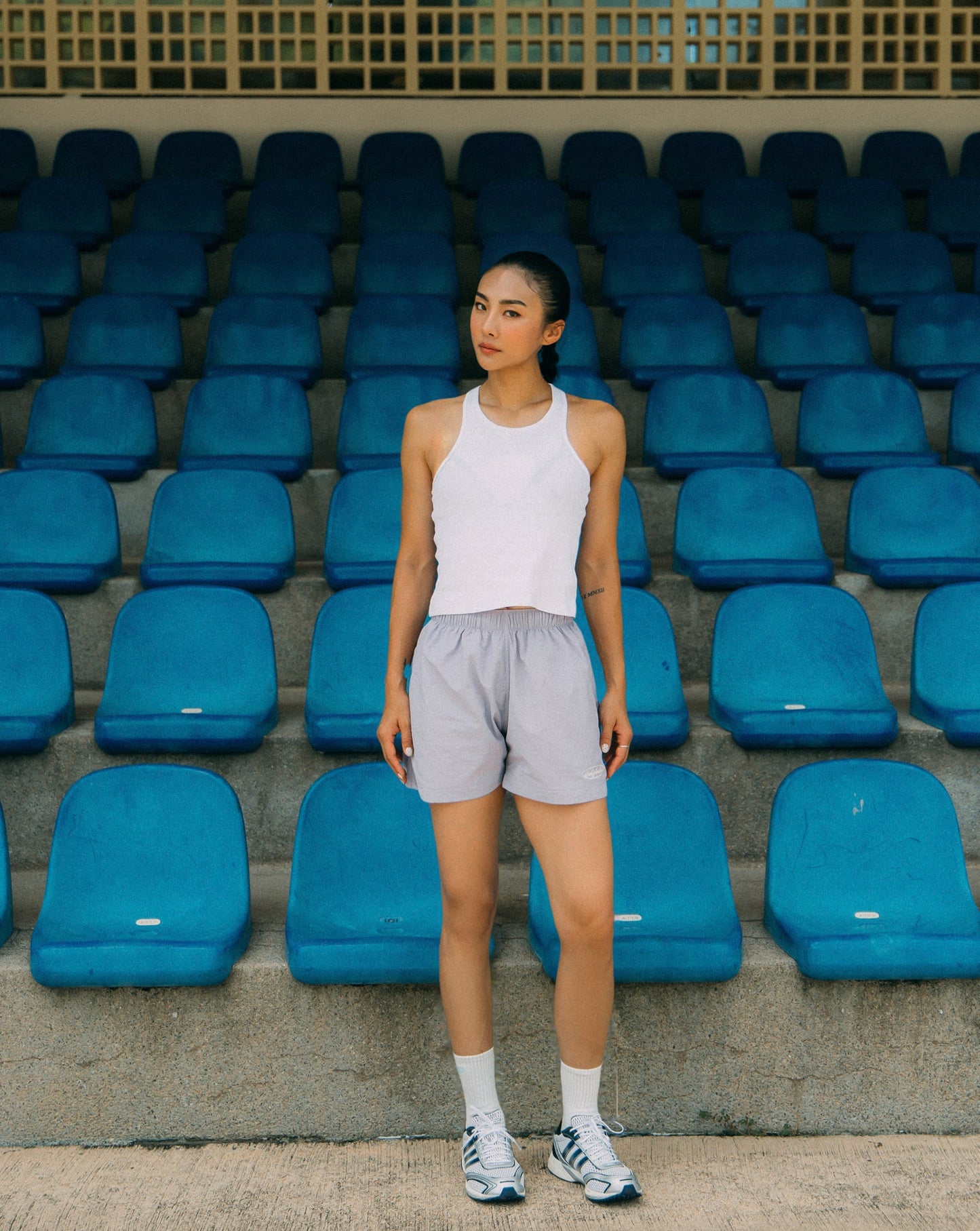 Aim Higher Club Women Oval Logo Tank Top/ White - White - GROGROCERY