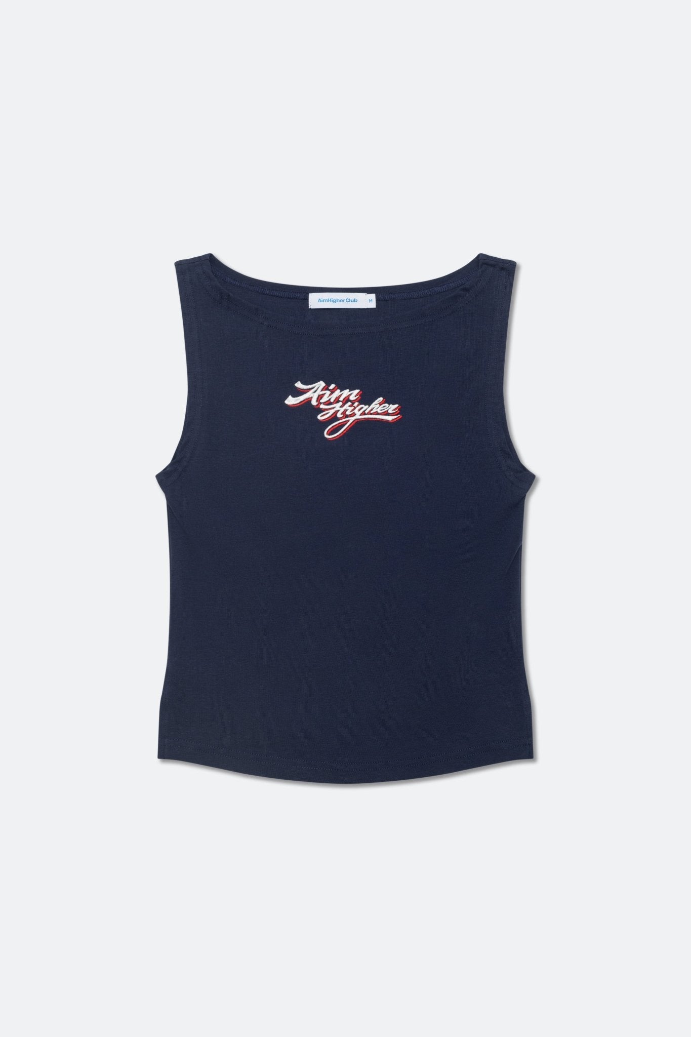 AIM HIGHER CLUB x IMAGINARY MECHANIC SUMMER CLUB SLEEVELESS WOMAN TOP/ NAVY - GROGROCERY