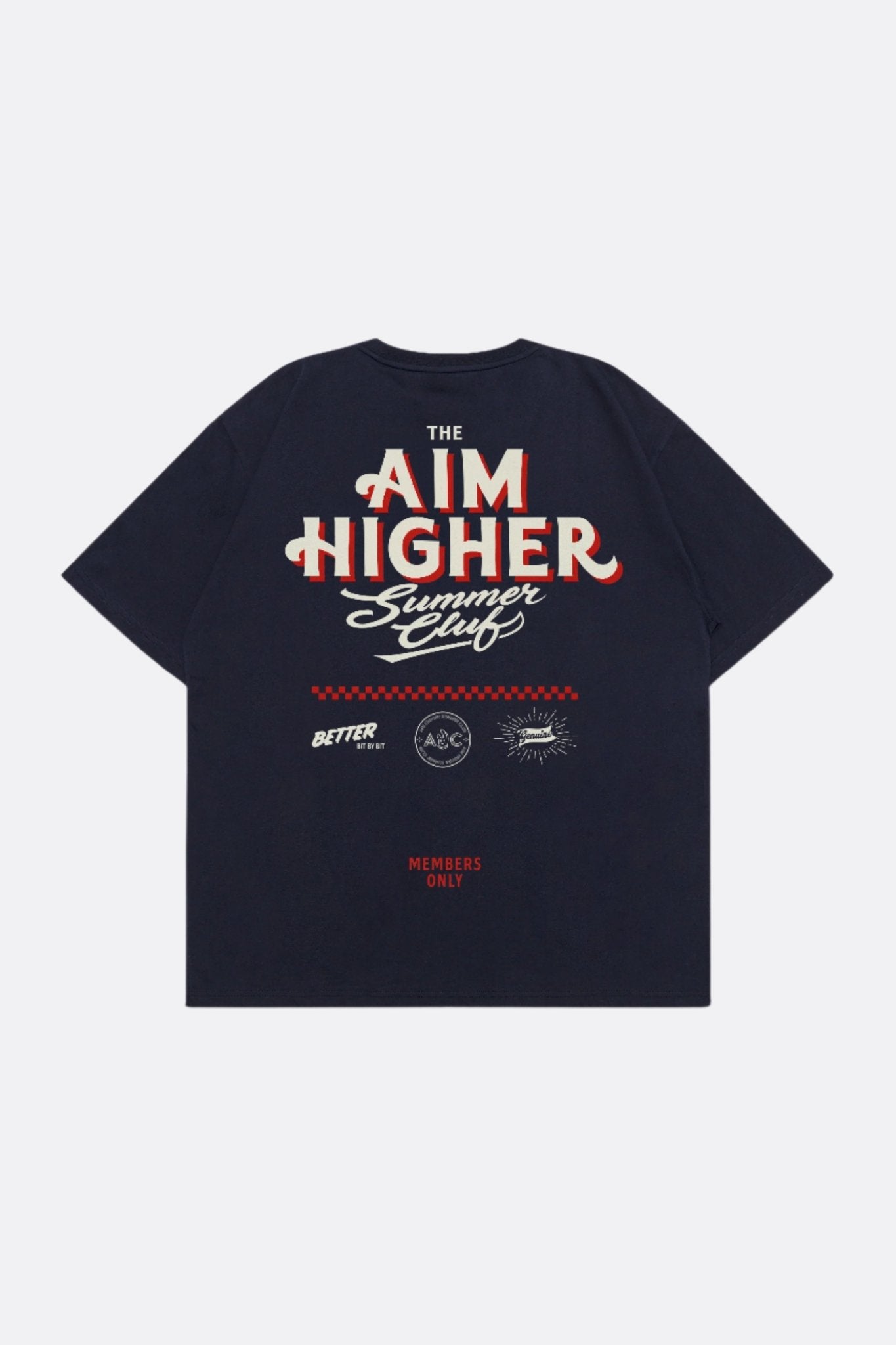 AIM HIGHER CLUB X IMAGINARY MECHANIC SUMMER CLUB UNISEX LOGO TEE/ NAVY - GROGROCERY