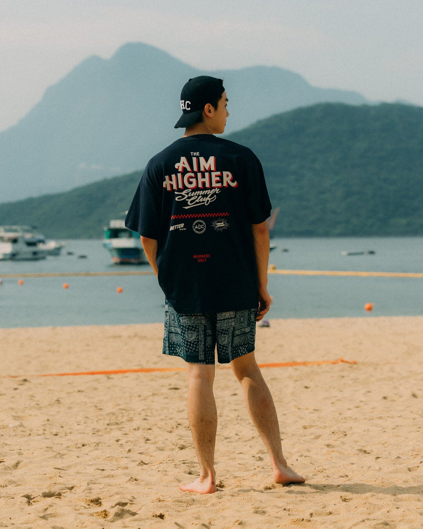 AIM HIGHER CLUB X IMAGINARY MECHANIC SUMMER CLUB UNISEX LOGO TEE/ NAVY - GROGROCERY