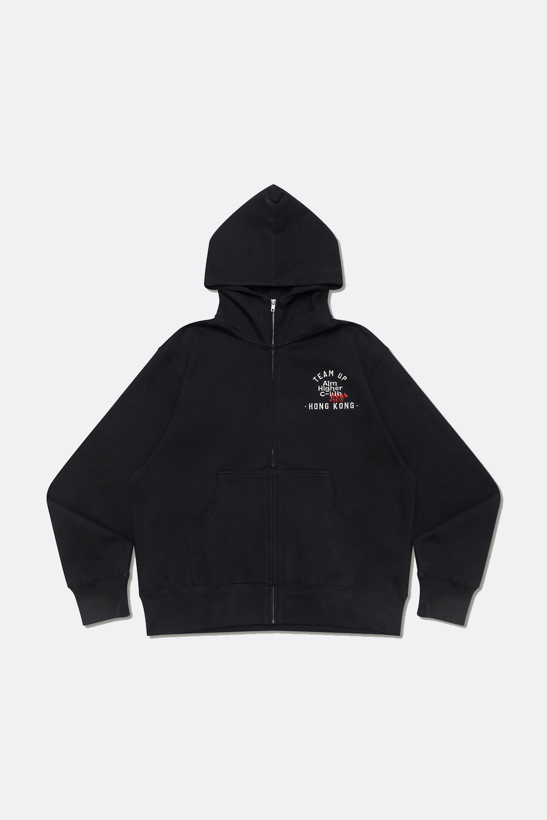 Aim Higher Club x SportsRoad 撐起港隊 Zip Up Hoodies/Black - GROGROCERY