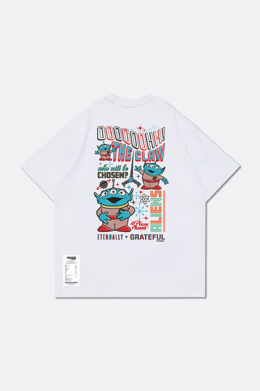 GROCERY | TARMAC | TOY STORY OOOH THE CLAW INVOICE TEE/ WHITE
