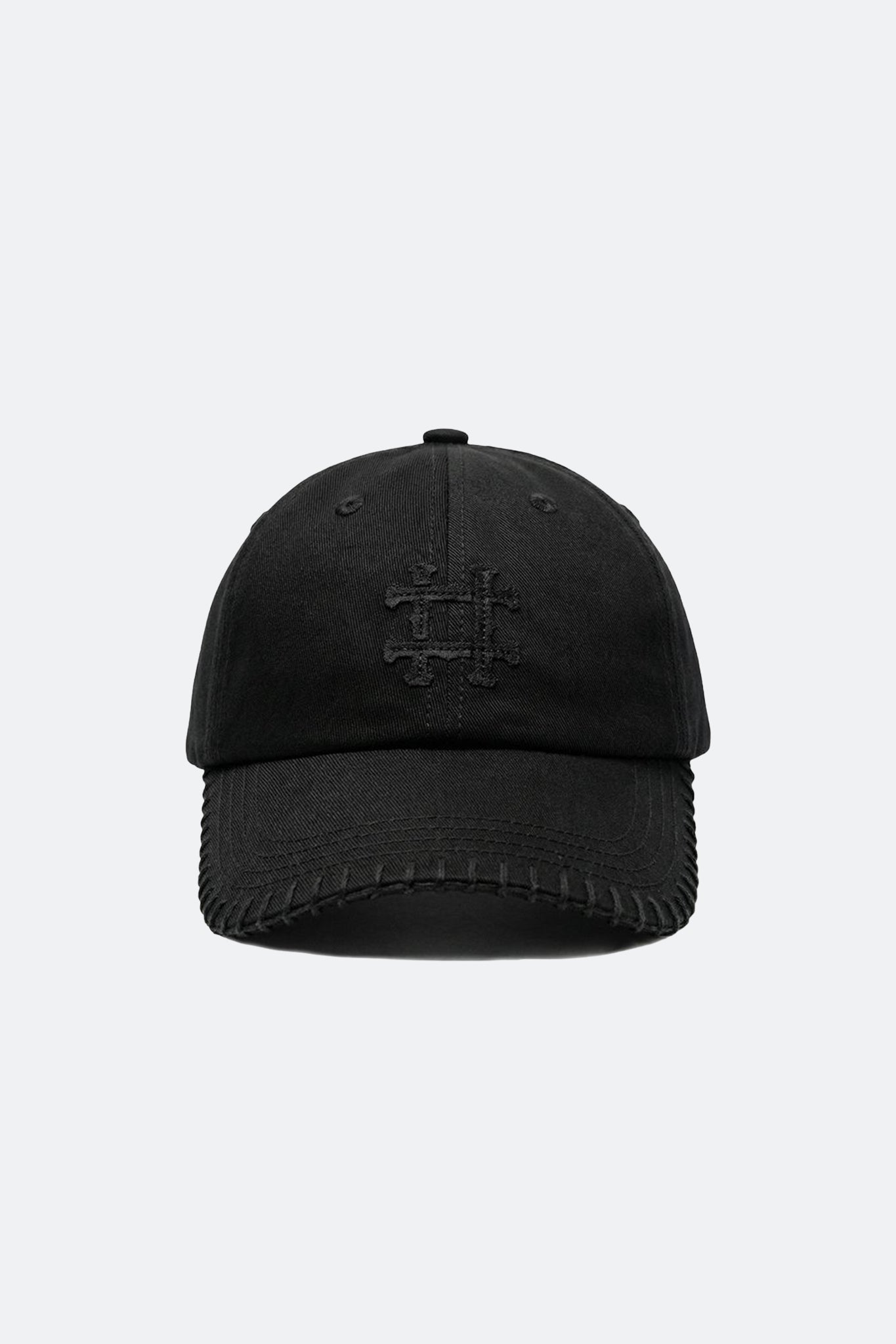 ANYHEX 000000 STITCHING CAP/ BLACK - GROGROCERY