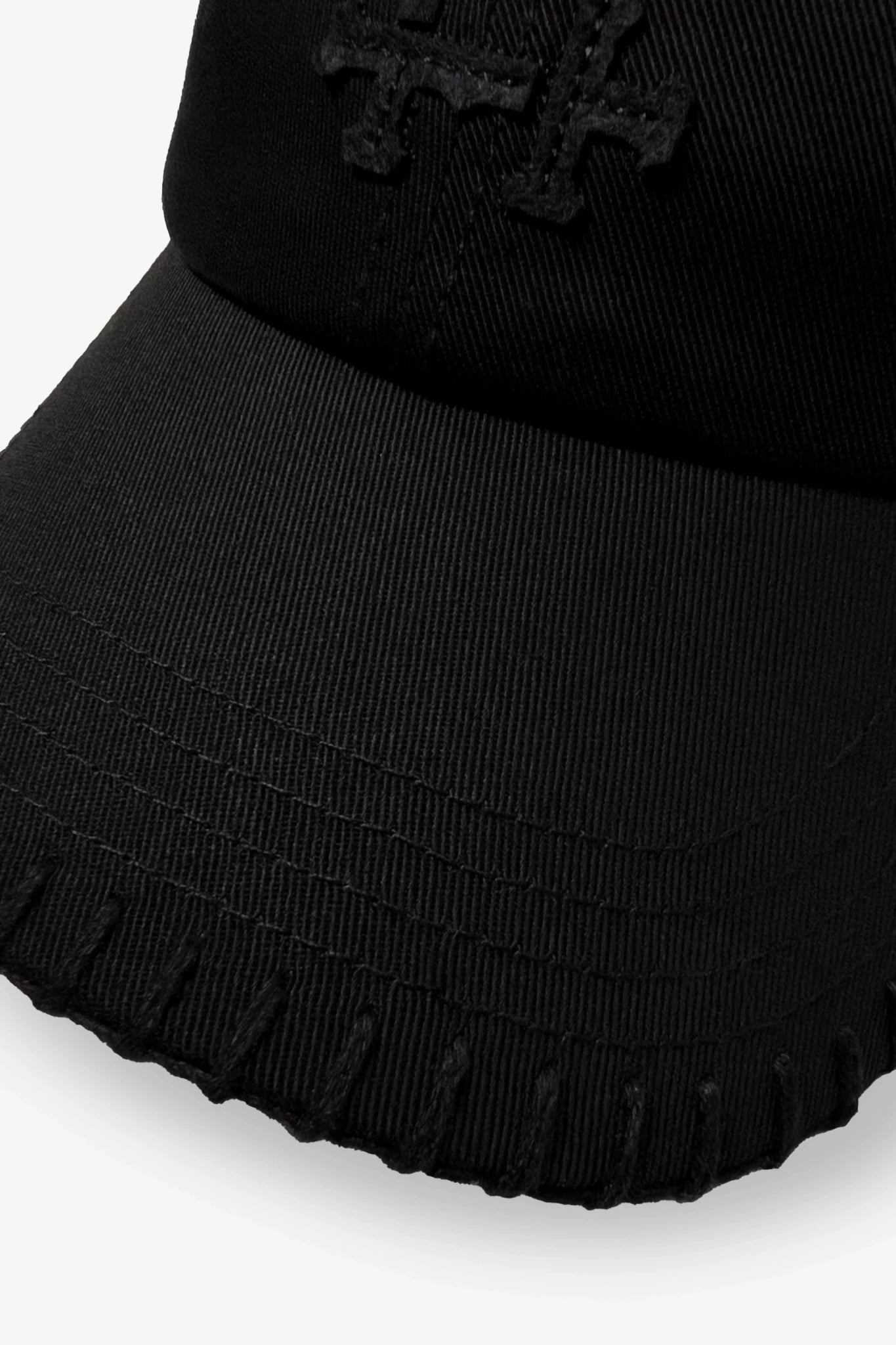 ANYHEX 000000 STITCHING CAP/ BLACK - GROGROCERY