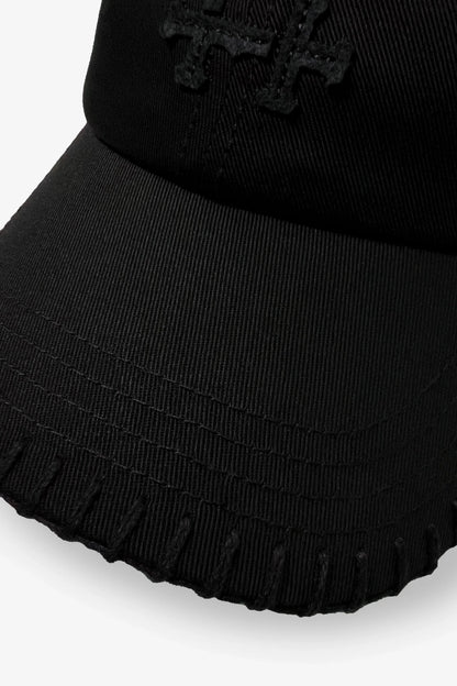 ANYHEX 000000 STITCHING CAP/ BLACK - GROGROCERY
