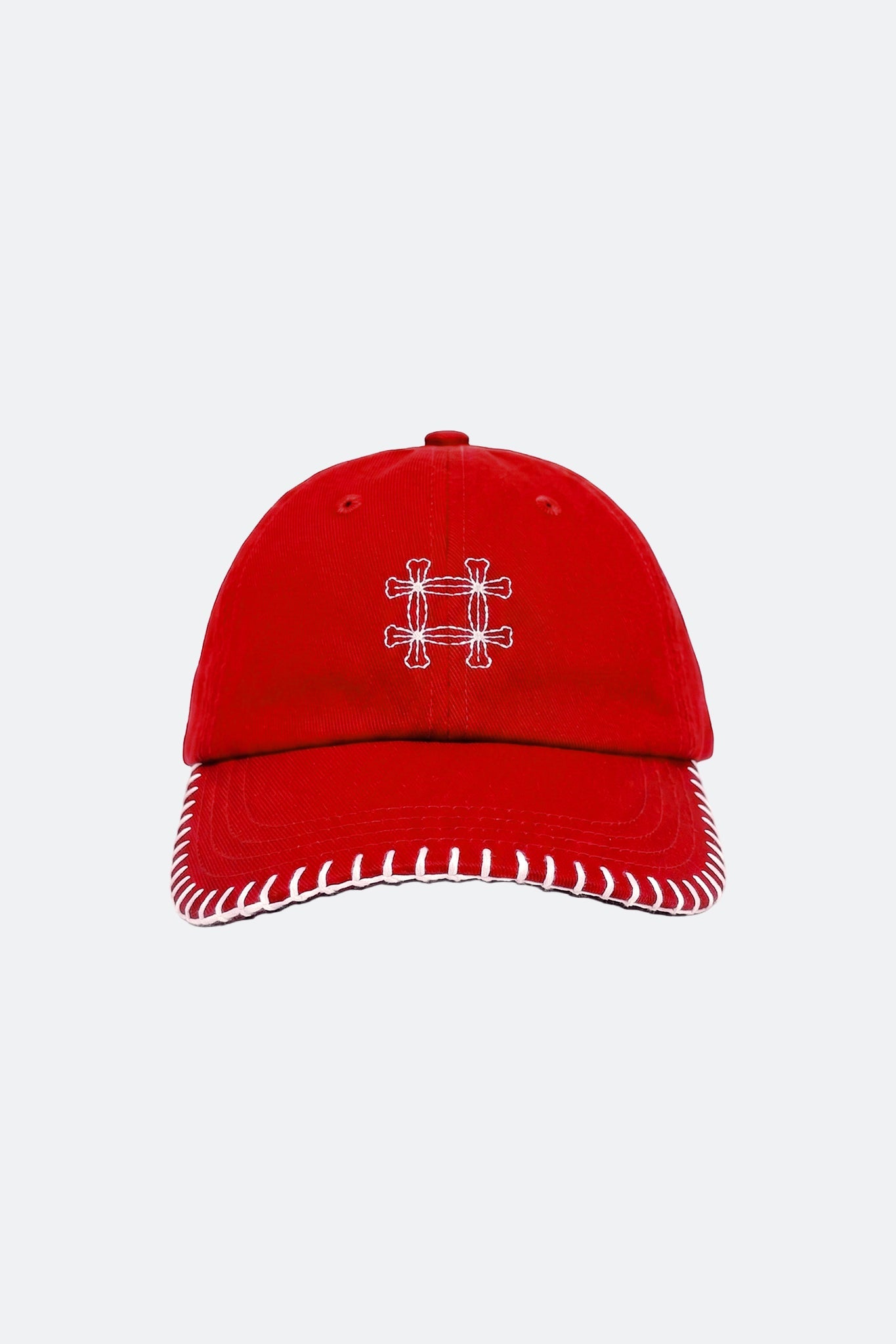 ANYHEX BRIGHT STITCHING CAP/ RED - GROGROCERY
