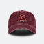 APOSTLES A006 / WASHED DISTRESSED LETTER A CAP - MAROON - GROGROCERY