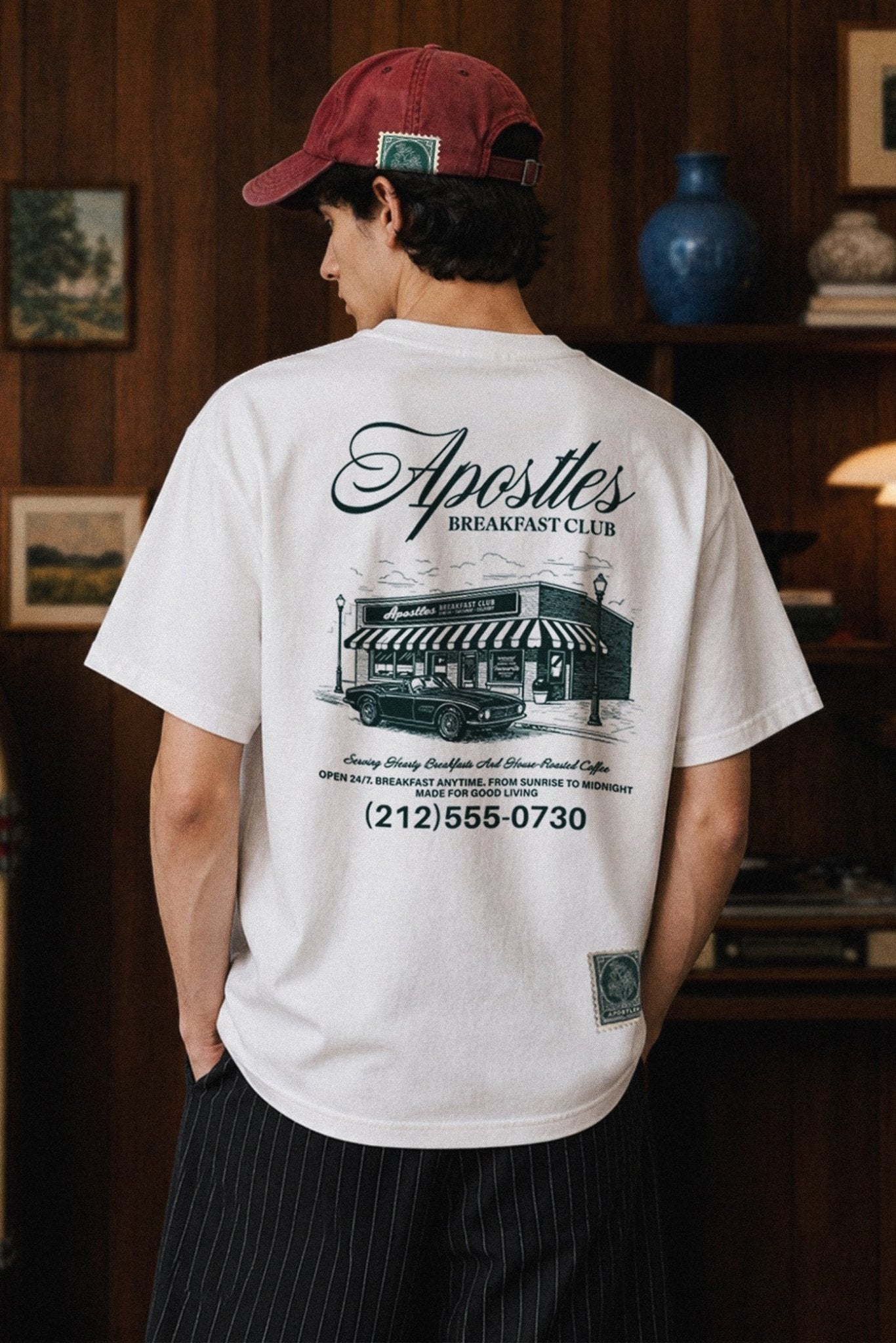 APOSTLES BREAKFAST CLUB CREW TEE – WHITE - GROGROCERY