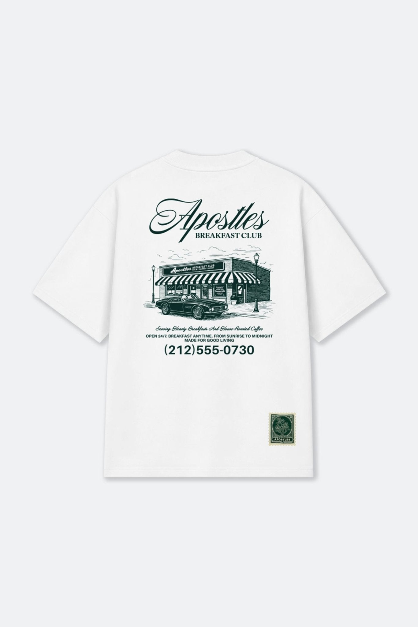 APOSTLES BREAKFAST CLUB CREW TEE – WHITE - GROGROCERY