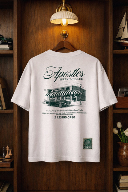 APOSTLES BREAKFAST CLUB CREW TEE – WHITE - GROGROCERY