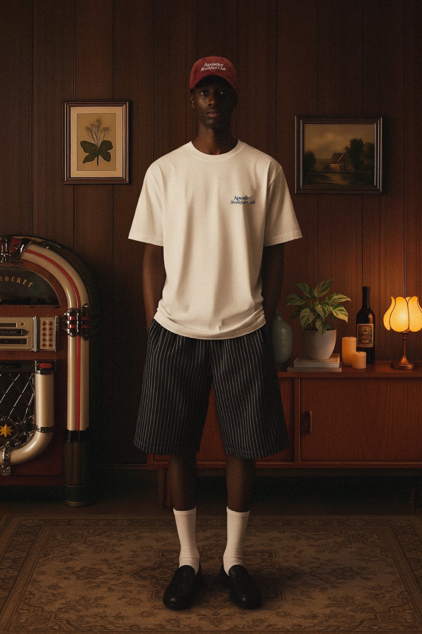 APOSTLES BREAKFAST CLUB GOLDEN STACK TEE – WHITE - GROGROCERY