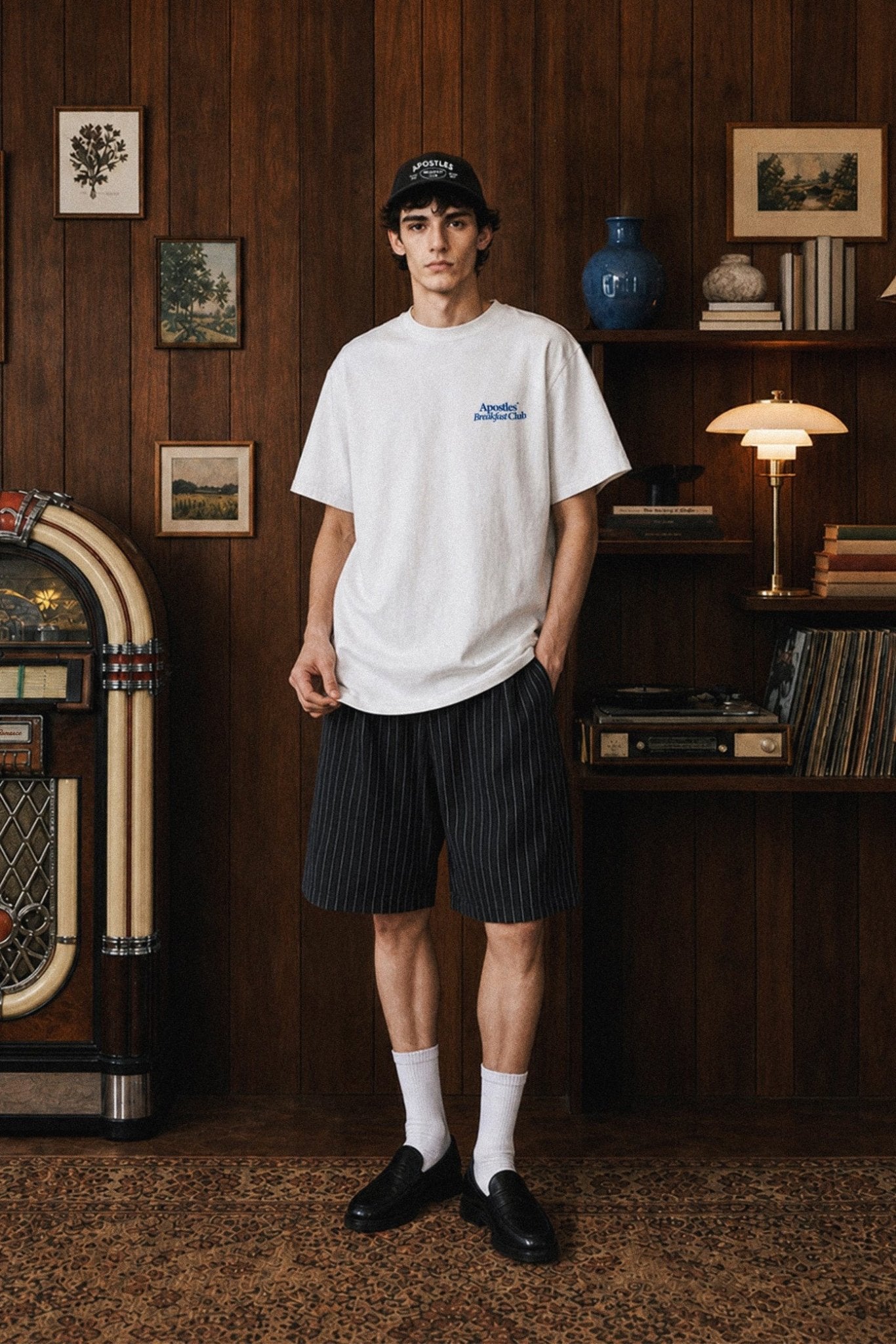 APOSTLES BREAKFAST CLUB GOLDEN STACK TEE – WHITE - GROGROCERY