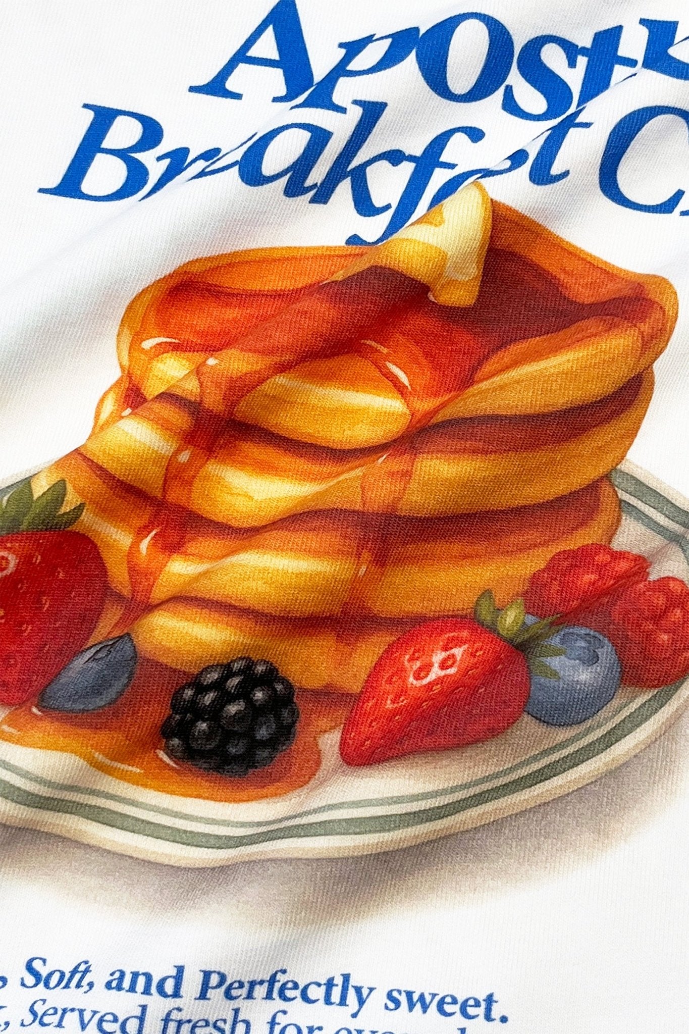 APOSTLES BREAKFAST CLUB GOLDEN STACK TEE – WHITE - GROGROCERY