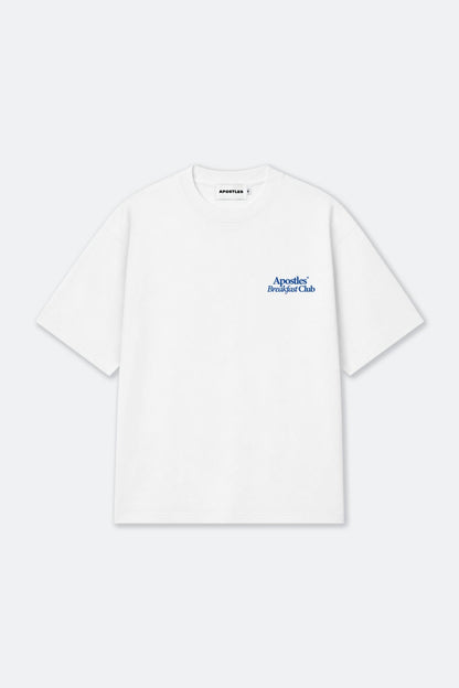 APOSTLES BREAKFAST CLUB GOLDEN STACK TEE – WHITE - GROGROCERY