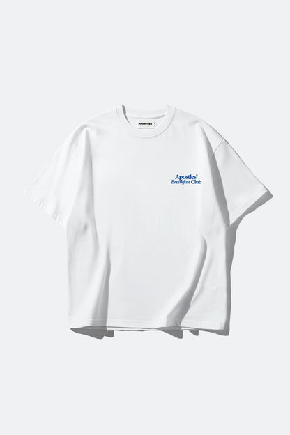 APOSTLES BREAKFAST CLUB GOLDEN STACK TEE – WHITE - GROGROCERY