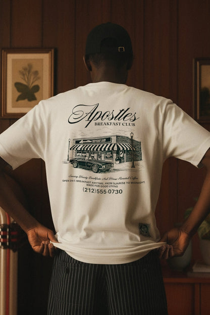 APOSTLES BREAKFAST CLUB GRAND OPENING TEE – WHITE - GROGROCERY