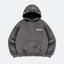 APOSTLES H001 / WASHED DISTRESSED ACS LOGO HOODIE - DOLPHIN GREY - GROGROCERY