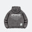 APOSTLES H001 / WASHED DISTRESSED ACS LOGO HOODIE - DOLPHIN GREY - GROGROCERY